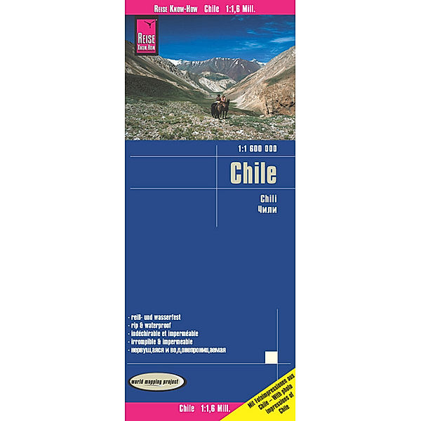 Reise Know-How Landkarte Chile (1:1.600.000). Chili