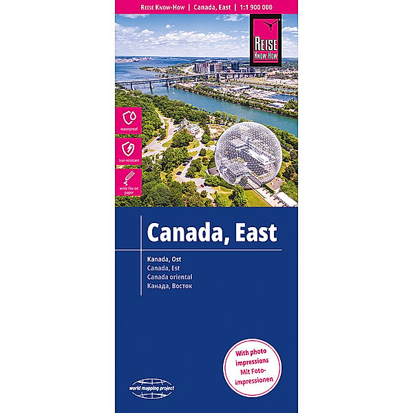 Reise Know-How Landkarte Kanada Ost / East Canada (1:1.900.000), Reise Know-How Verlag Peter Rump GmbH