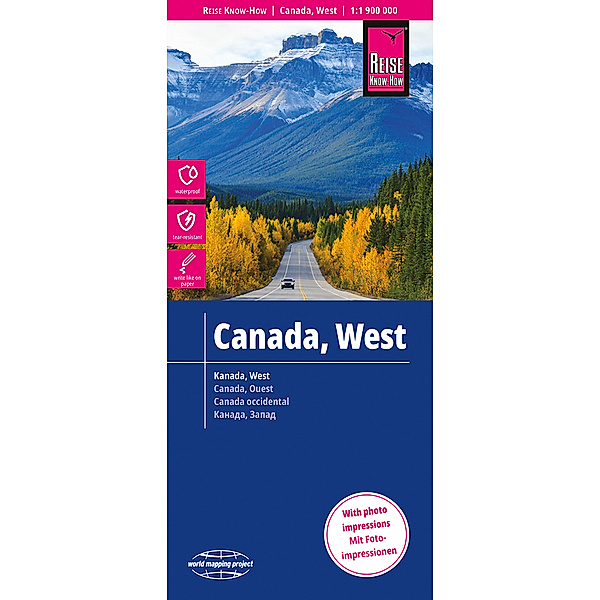 Reise Know-How Landkarte Kanada West / West Canada (1:1.900.000), Reise Know-How Verlag Peter Rump GmbH