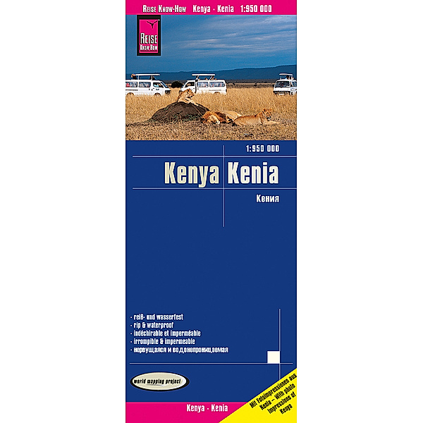 Reise Know-How Landkarte Kenia / Kenya (1:950.000). Kenya