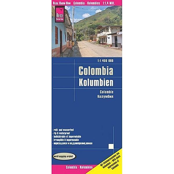 Reise Know-How Landkarte Kolumbien / Colombia (1:1.400.000)