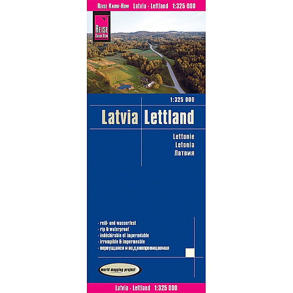 Reise Know-How Landkarte Lettland / Latvia (1:325.000), Reise Know-How Verlag Peter Rump