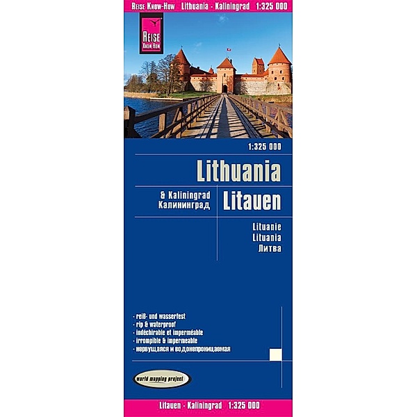 Reise Know-How Landkarte Litauen und Kaliningrad 1 : 325.000