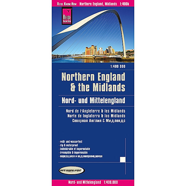 Reise Know-How Landkarte Nord- und Mittelengland / Northern England & the Midlands (1:400.000), Reise Know-How Verlag Peter Rump