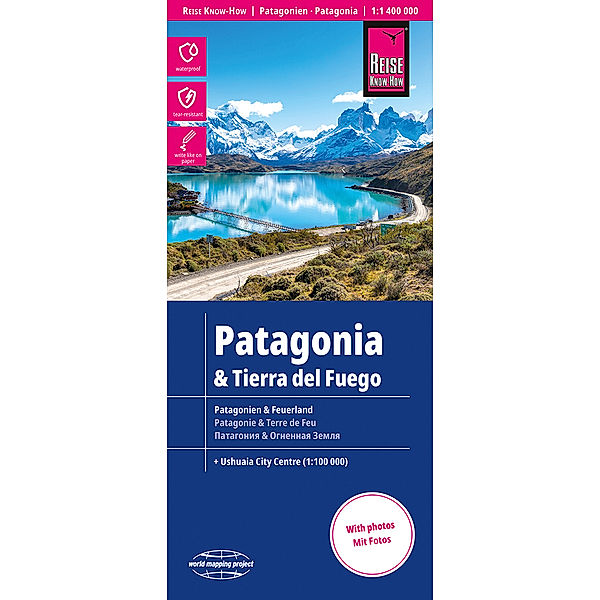 Reise Know-How Landkarte Patagonien, Feuerland / Patagonia, Tierra del Fuego (1:1.400.000), Reise Know-How Verlag Peter Rump