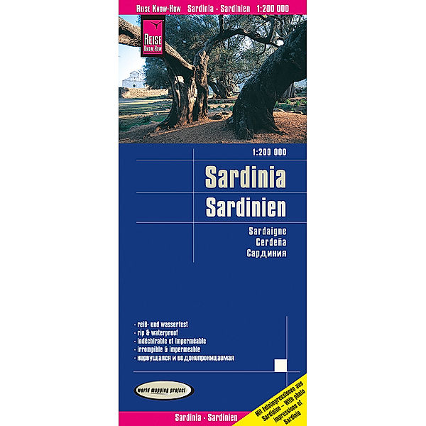 Reise Know-How Landkarte Sardinien / Sardinia (1:200.000). Sardinia / Sardaigne / Cerdena, Reise Know-How Verlag Peter Rump