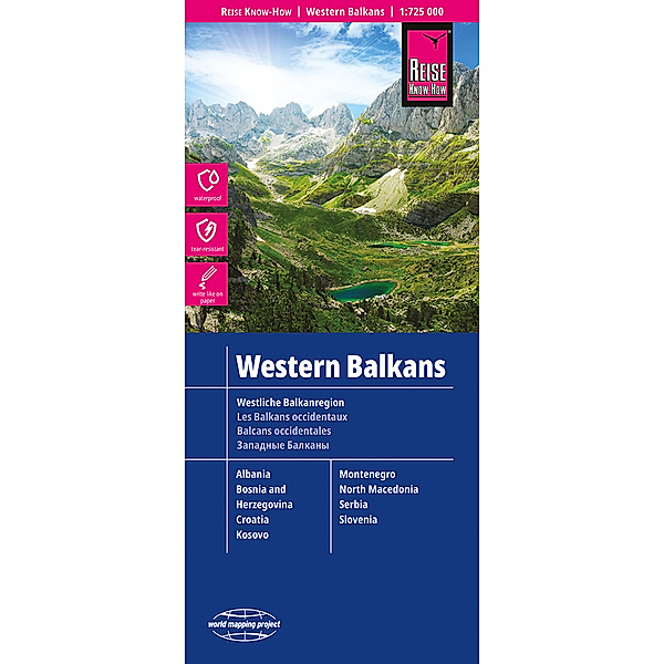 Reise Know-How Landkarte Westliche Balkanregion / Western Balkans (1:725.000), Reise Know-How Verlag Peter Rump GmbH