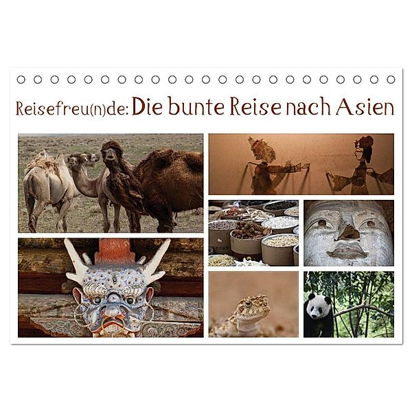 Reisefreu(n)de: Die bunte Reise nach Asien (Tischkalender 2024 DIN A5 quer), CALVENDO Monatskalender, Sven Gruse