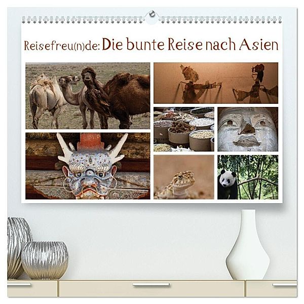 Reisefreu(n)de: Die bunte Reise nach Asien (hochwertiger Premium Wandkalender 2024 DIN A2 quer), Kunstdruck in Hochglanz, Sven Gruse