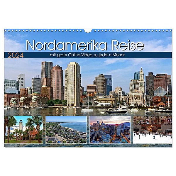 Reisekalender Nordamerika (Wandkalender 2024 DIN A3 quer), CALVENDO Monatskalender, Stefan Berndt