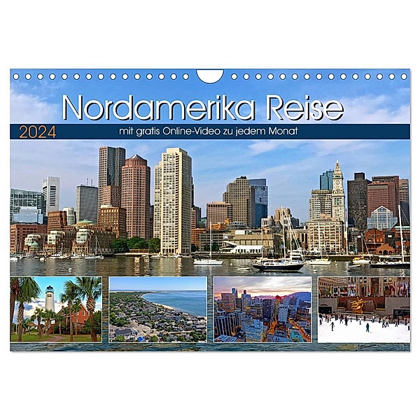 Reisekalender Nordamerika (Wandkalender 2024 DIN A4 quer), CALVENDO Monatskalender, Stefan Berndt