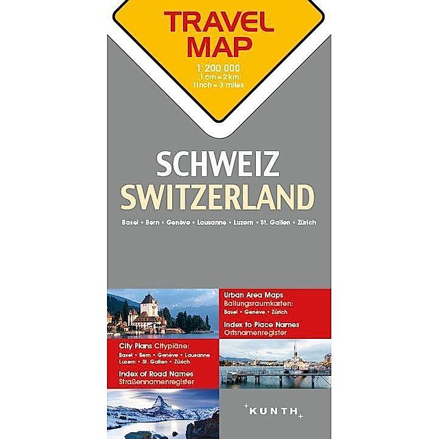 Reisekarte Schweiz 1:200.000 Travel Map Switzerland Suisse Svizzera Buch  jetzt online bei Weltbild.ch bestellen