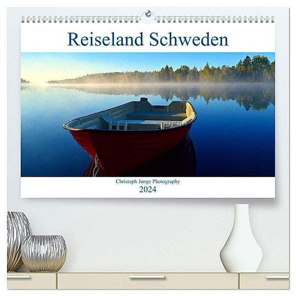 Reiseland Schweden (hochwertiger Premium Wandkalender 2024 DIN A2 quer), Kunstdruck in Hochglanz, Christoph Junge