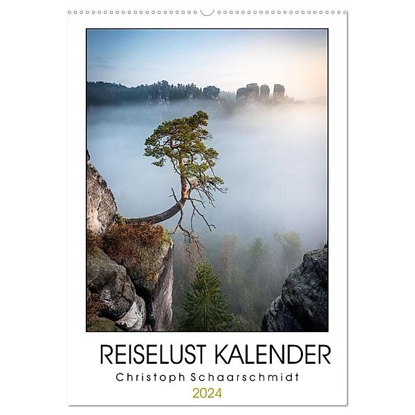 Reiselust Kalender (Wandkalender 2024 DIN A2 hoch), CALVENDO Monatskalender, Christoph Schaarschmidt