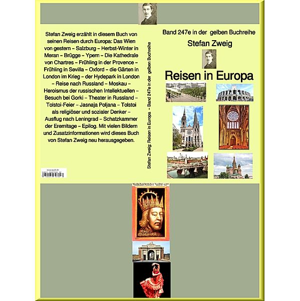 Reisen in Europa  - Band 247 in der  gelben Buchreihe - bei Jürgen Ruszkowski, Stefan Zweig