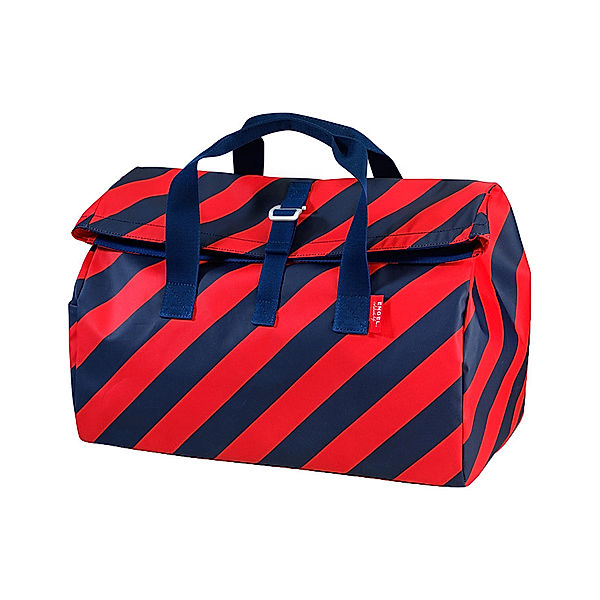 ENGEL. Reisetasche STRIPE NAVY – FLIP (39x27x17) in navy/rot