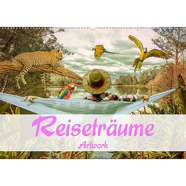 Reiseträume - Artwork (Wandkalender 2023 DIN A2 quer), Liselotte Brunner-Klaus