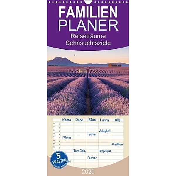 Reiseträume - Sehnsuchtsziele rund um den Globus - Familienplaner hoch (Wandkalender 2020 , 21 cm x 45 cm, hoch), Christine Büchler und Martin Büchler