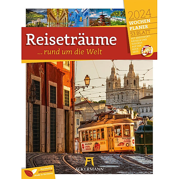 Reiseträume - Wochenplaner Kalender 2024, Ackermann Kunstverlag