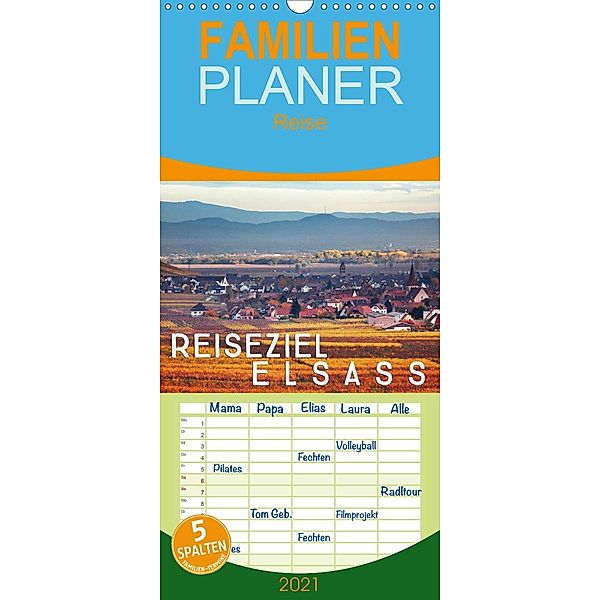 Reiseziel Elsass - Familienplaner hoch (Wandkalender 2021 , 21 cm x 45 cm, hoch), Martina Cross