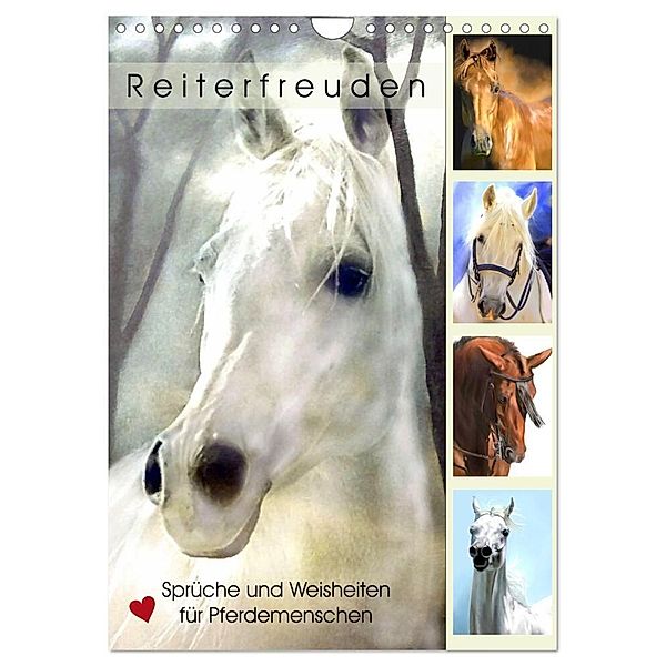 Reiterfreuden. Sprüche und Weisheiten für Pferdemenschen (Wandkalender 2024 DIN A4 hoch), CALVENDO Monatskalender, Rose Hurley