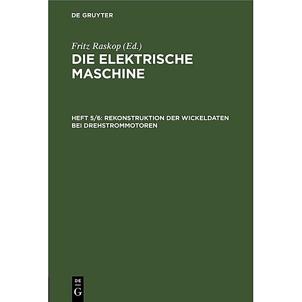 Rekonstruktion der Wickeldaten bei Drehstrommotoren