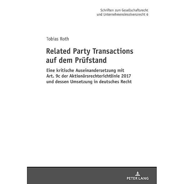 Related Party Transactions auf dem Pruefstand, Roth Tobias Roth