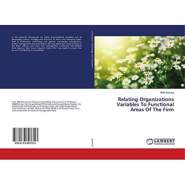 Relating Organizations Variables To Functional Areas Of The Firm, RRK Sharma