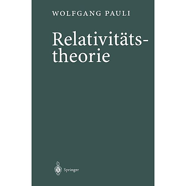 Relativitätstheorie, Wolfgang Pauli