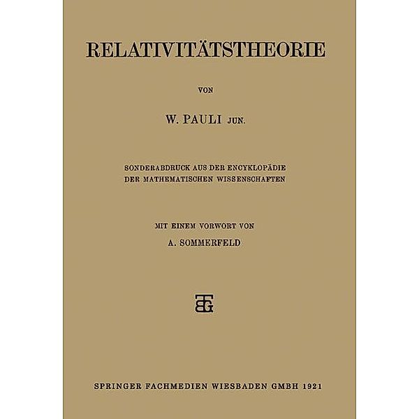 Relativitätstheorie, W. Pauli