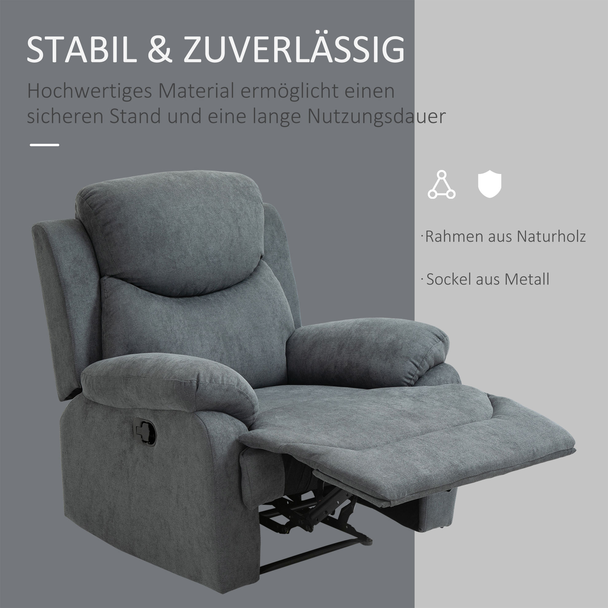 Relaxsessel mit Liegefunktion Farbe: grau bestellen | Weltbild.de