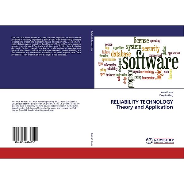 RELIABILITY TECHNOLOGY Theory and Application, Arun Kumar, Deepika Garg