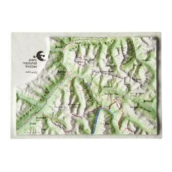 Reliefpostkarte Schweizerischer Nationalpark, André Markgraf, Mario Engelhardt