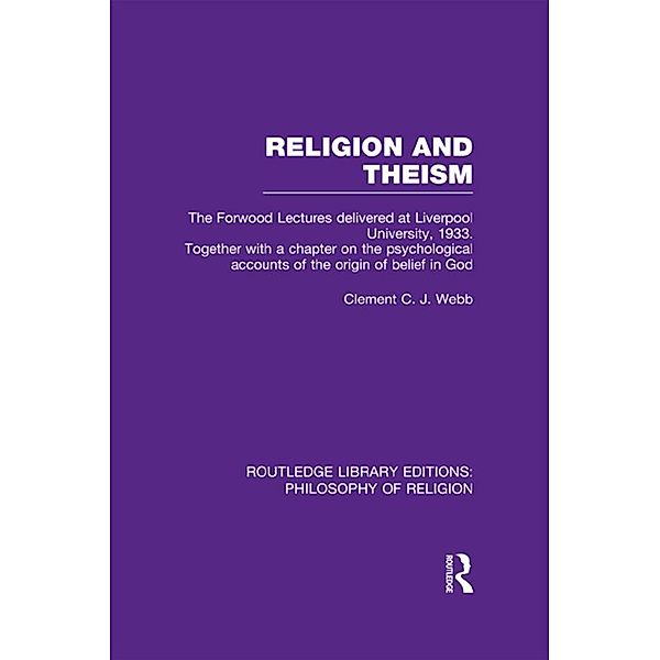 Religion and Theism, Clement C. J. Webb
