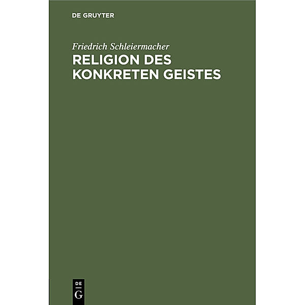 Religion des Konkreten Geistes, Paul Tillich