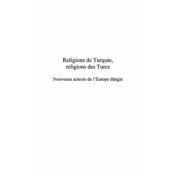 Religions de turquie religionsdes turcs / Hors-collection, Akgonul Samim