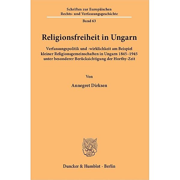 Religionsfreiheit in Ungarn, Annegret Dirksen