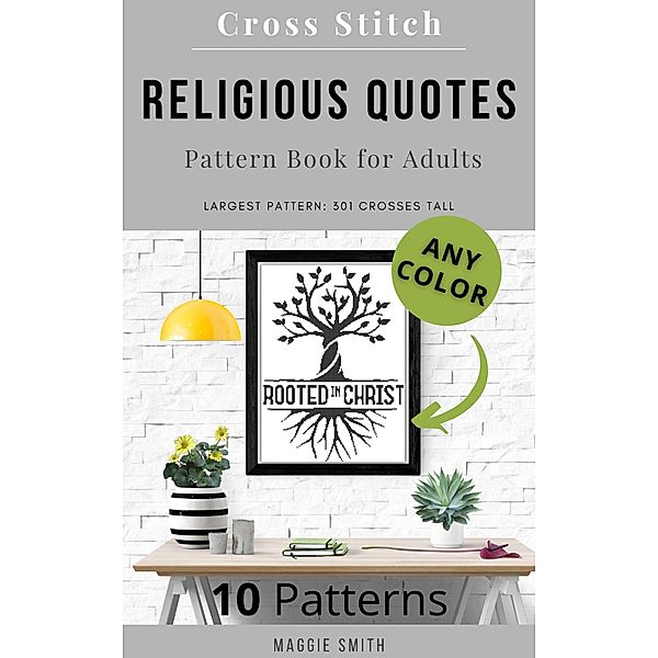 Religious Quotes | Cross Stitch Pattern Book for Adults, Maggie Smith