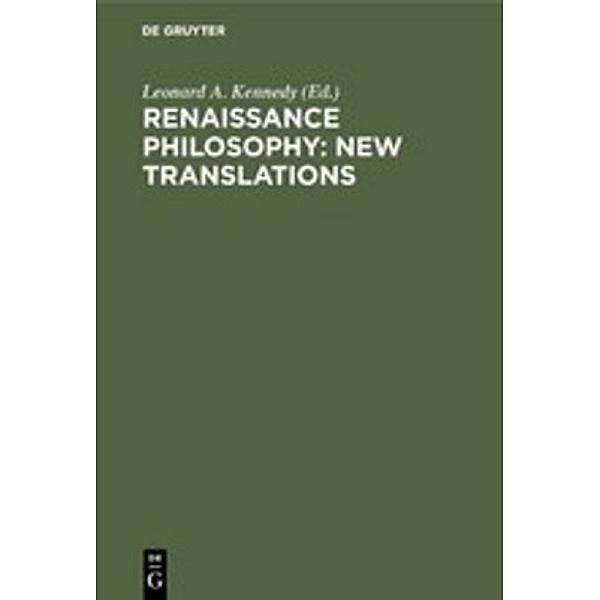 Renaissance Philosophy: New Translations
