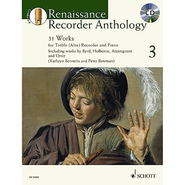 Renaissance Recorder Anthology, für Sopran-/Alt-Blockflöte und Klavier, m. Audio-CD, Kathryn Bennetts, Peter Bowman