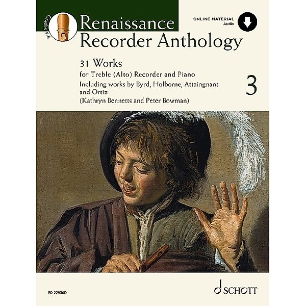 Renaissance Recorder Anthology,, für Sopran-/Alt-Blockflöte und Klavier, Peter Bowman, Kathryn Bennetts