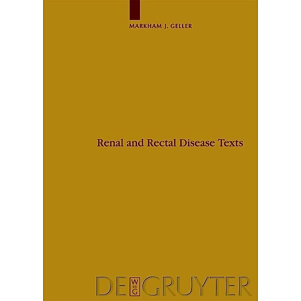 Renal and Rectal Disease Texts, Markham Judah Geller