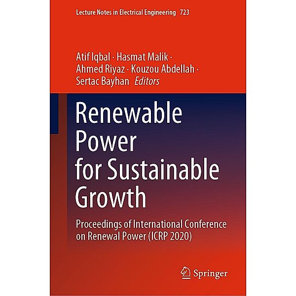 Renewable Power for Sustainable Growth / Lecture Notes in Electrical Engineering Bd.723