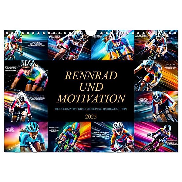 Rennrad und Motivation (Wandkalender 2025 DIN A4 quer), CALVENDO Monatskalender, Calvendo, Dirk Meutzner