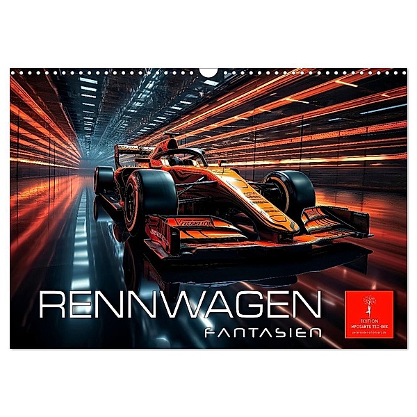 Rennwagen Fantasien (Wandkalender 2024 DIN A3 quer), CALVENDO Monatskalender, Peter Roder