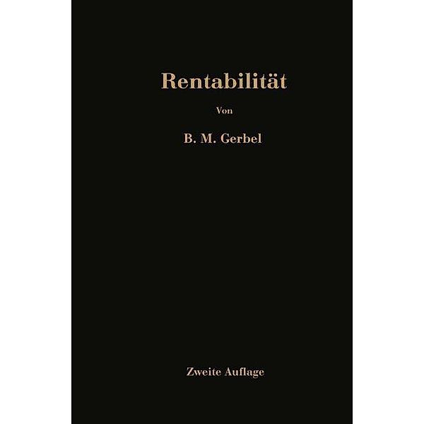 Rentabilität, Bernhard Moritz Gerbel