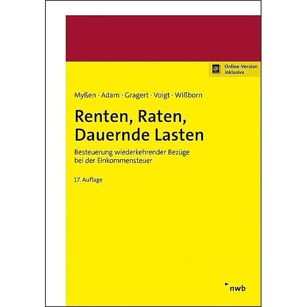 Renten, Raten, Dauernde Lasten, Michael Myssen, Steffen Adam, Katja Gragert