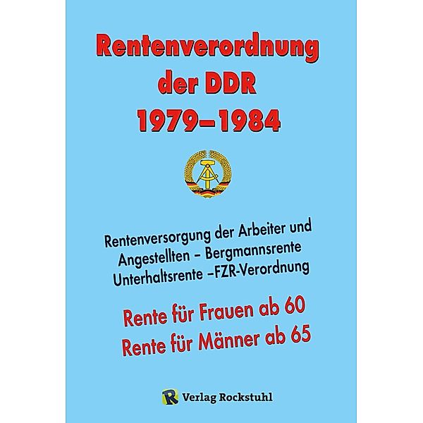 Rentenverordnung der DDR 1979-1984