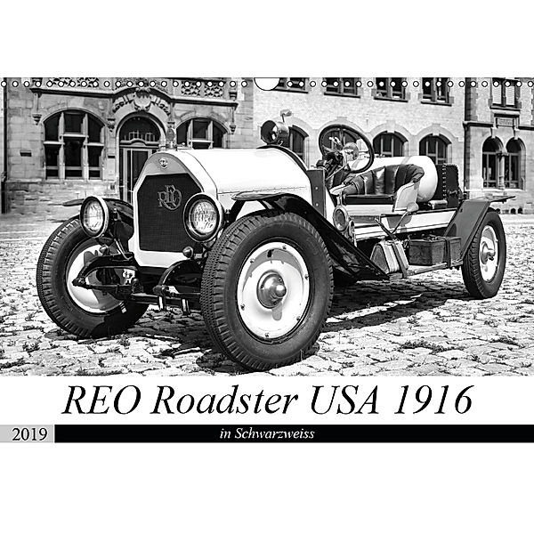 REO Roadster USA 1916 - in Schwarzweiss (Wandkalender 2019 DIN A3 quer), Ingo Laue