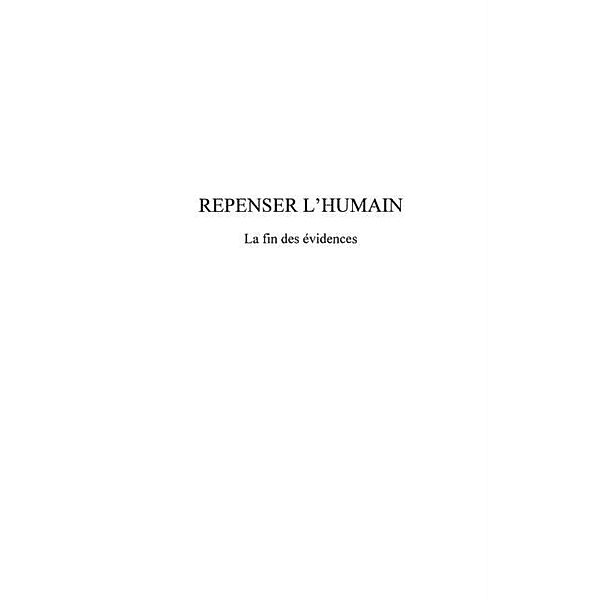 Repenser l'humain / Hors-collection, Lecuit